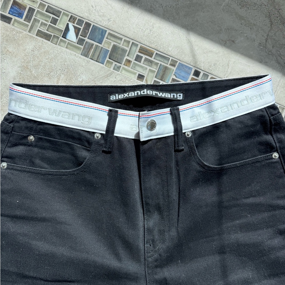 Alexander Wang Black Straight Leg Jeans - Picture 2 of 5